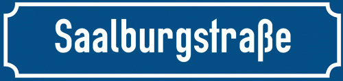 Straßenschild Saalburgstraße zum kostenlosen Download