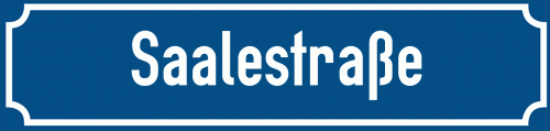 Straßenschild Saalestraße zum kostenlosen Download