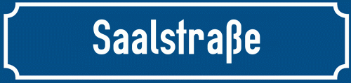 Straßenschild Saalstraße