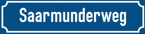 Straßenschild Saarmunderweg zum kostenlosen Download