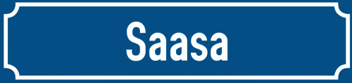 Straßenschild Saasa