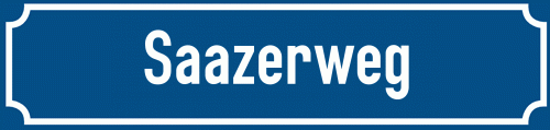 Straßenschild Saazerweg