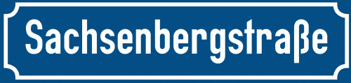 Straßenschild Sachsenbergstraße