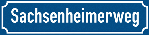 Straßenschild Sachsenheimerweg