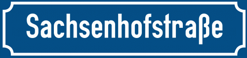 Straßenschild Sachsenhofstraße
