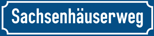 Straßenschild Sachsenhäuserweg zum kostenlosen Download