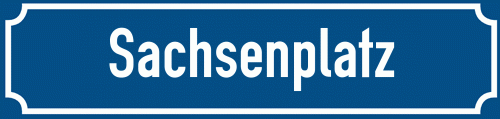Straßenschild Sachsenplatz