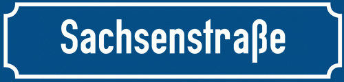 Straßenschild Sachsenstraße zum kostenlosen Download