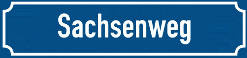 Straßenschild Sachsenweg