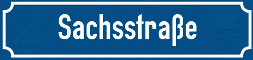Straßenschild Sachsstraße