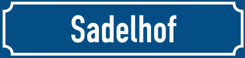 Straßenschild Sadelhof