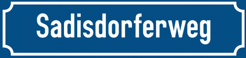 Straßenschild Sadisdorferweg