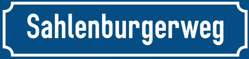 Straßenschild Sahlenburgerweg