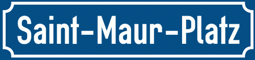 Straßenschild Saint-Maur-Platz