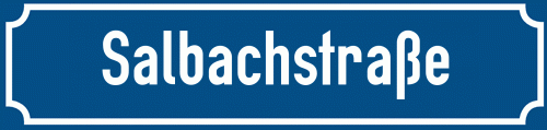 Straßenschild Salbachstraße