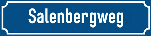 Straßenschild Salenbergweg