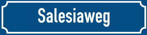 Straßenschild Salesiaweg