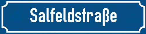 Straßenschild Salfeldstraße