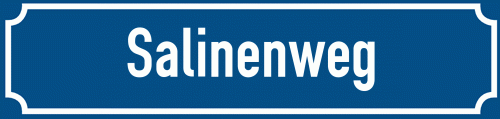 Straßenschild Salinenweg zum kostenlosen Download