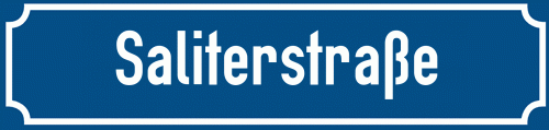 Straßenschild Saliterstraße zum kostenlosen Download