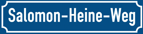 Straßenschild Salomon-Heine-Weg