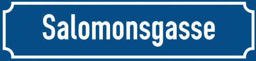 Straßenschild Salomonsgasse