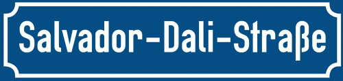 Straßenschild Salvador-Dali-Straße