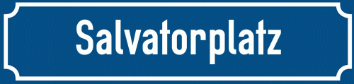 Straßenschild Salvatorplatz