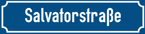 Straßenschild Salvatorstraße zum kostenlosen Download