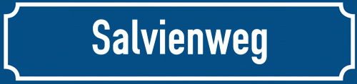 Straßenschild Salvienweg