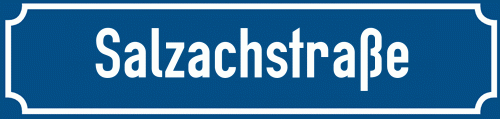 Straßenschild Salzachstraße