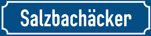 Straßenschild Salzbachäcker