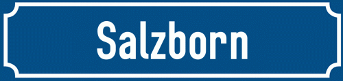 Straßenschild Salzborn