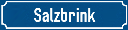 Straßenschild Salzbrink
