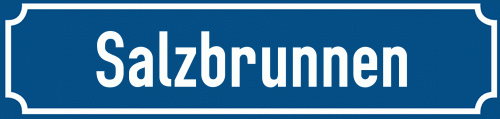 Straßenschild Salzbrunnen