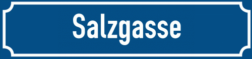 Straßenschild Salzgasse