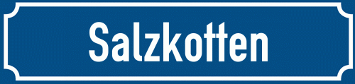 Straßenschild Salzkotten