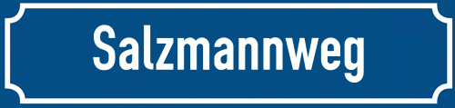 Straßenschild Salzmannweg