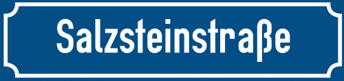 Straßenschild Salzsteinstraße