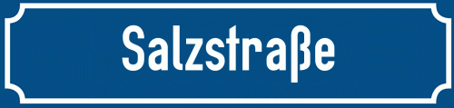 Straßenschild Salzstraße zum kostenlosen Download