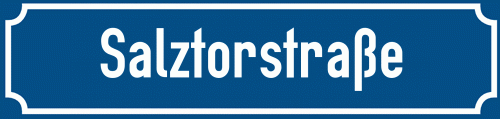 Straßenschild Salztorstraße