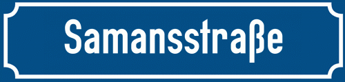 Straßenschild Samansstraße