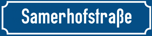 Straßenschild Samerhofstraße