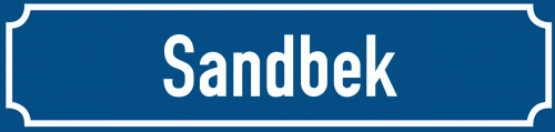 Straßenschild Sandbek