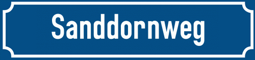 Straßenschild Sanddornweg zum kostenlosen Download