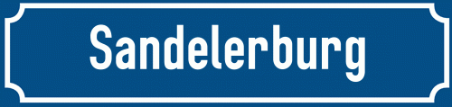 Straßenschild Sandelerburg zum kostenlosen Download