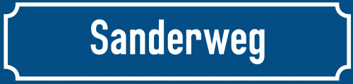 Straßenschild Sanderweg