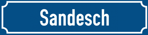 Straßenschild Sandesch