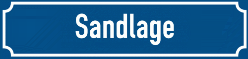 Straßenschild Sandlage