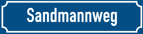 Straßenschild Sandmannweg